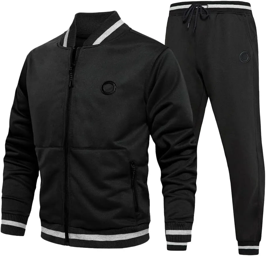 GUOYUXIAO Men's Running Sportswear for Autumn and Winter, Student Hoodies, 2-Piece Sets