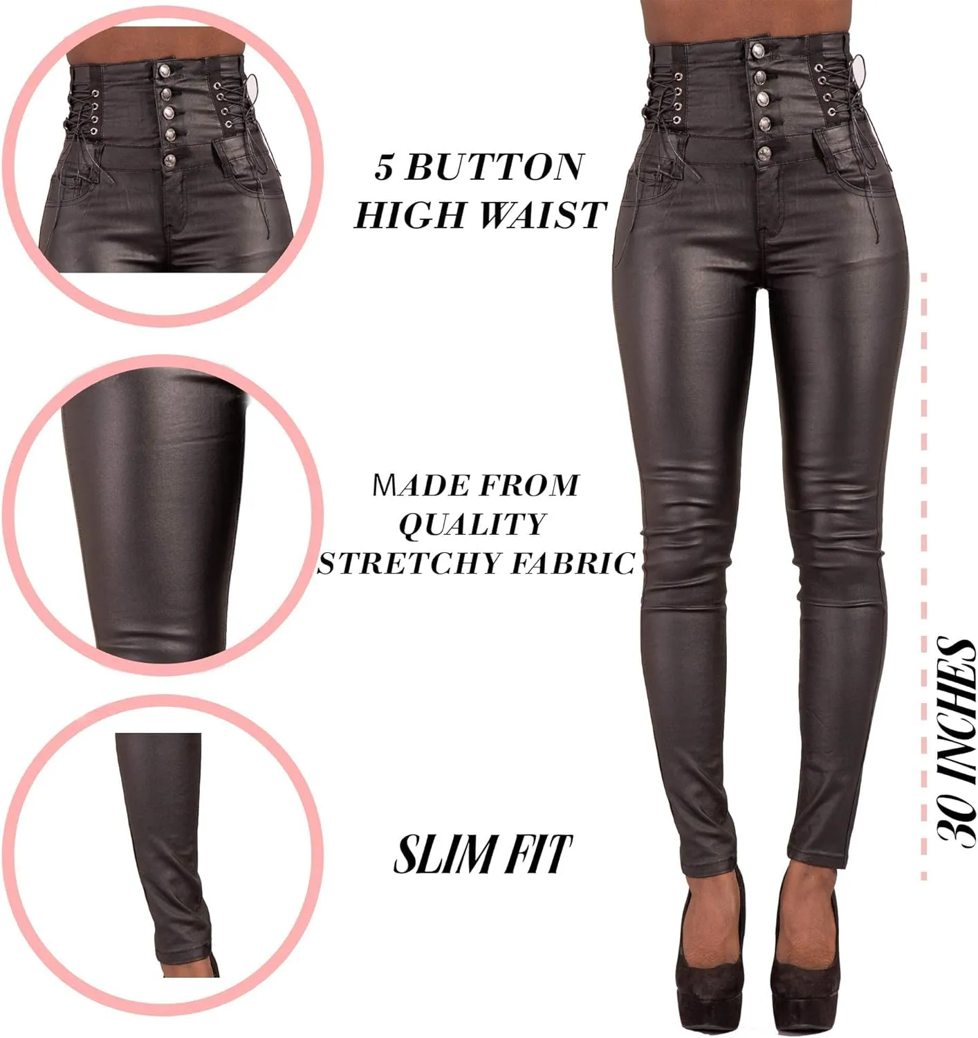 High Waisted Jeans for Women, Trendy Womens Jeans, Skinny Butt Lift Pants for Women with Tummy Control.