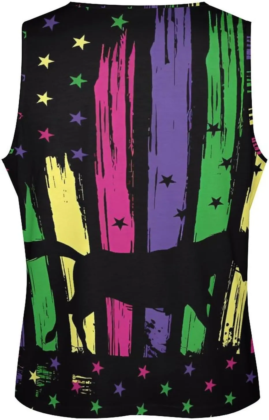 HOTYD American Flag Tank Tops Men Patriotic Tank Tops for Men 3D Print Summer Casual Quick Dry Sleeveless Muscle Shirts