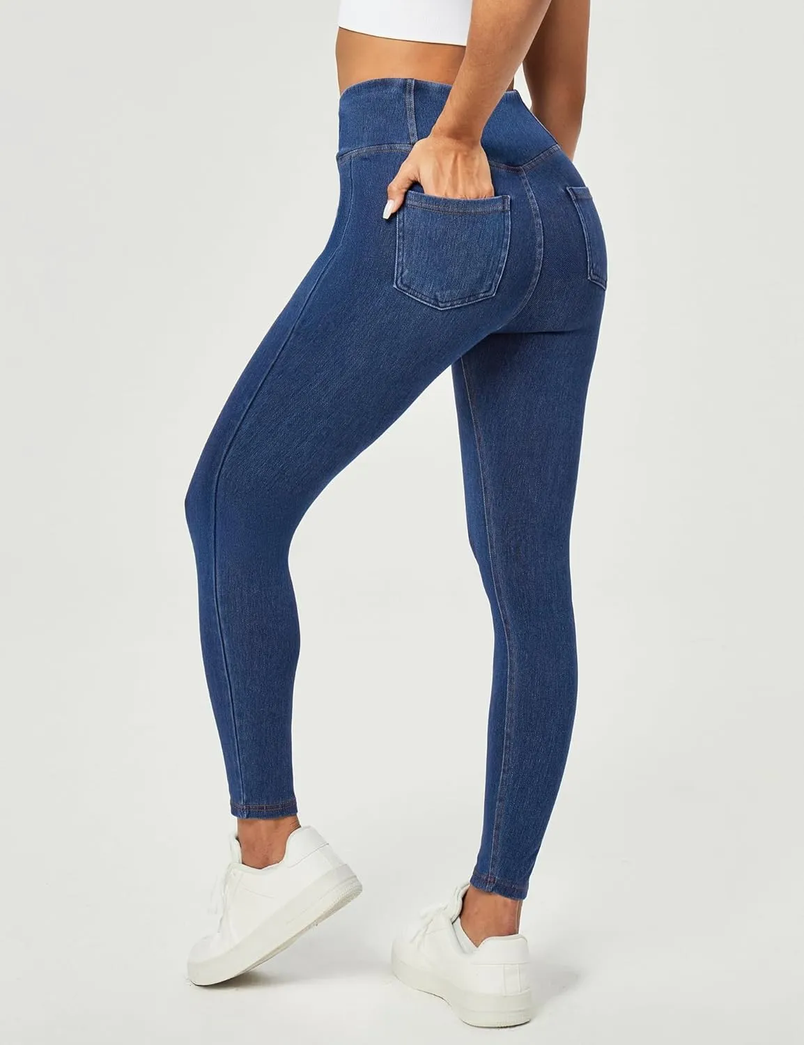 IUGA Stretchy High Waisted Jeans for Women Jeggings Tummy Control Skinny Jeans Work Pants with Pockets