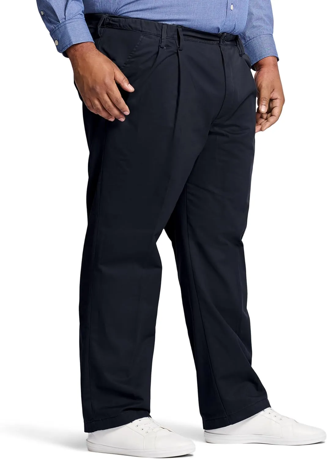 IZOD Men's Big-and-Tall American Chino Double-Pleated Pants
