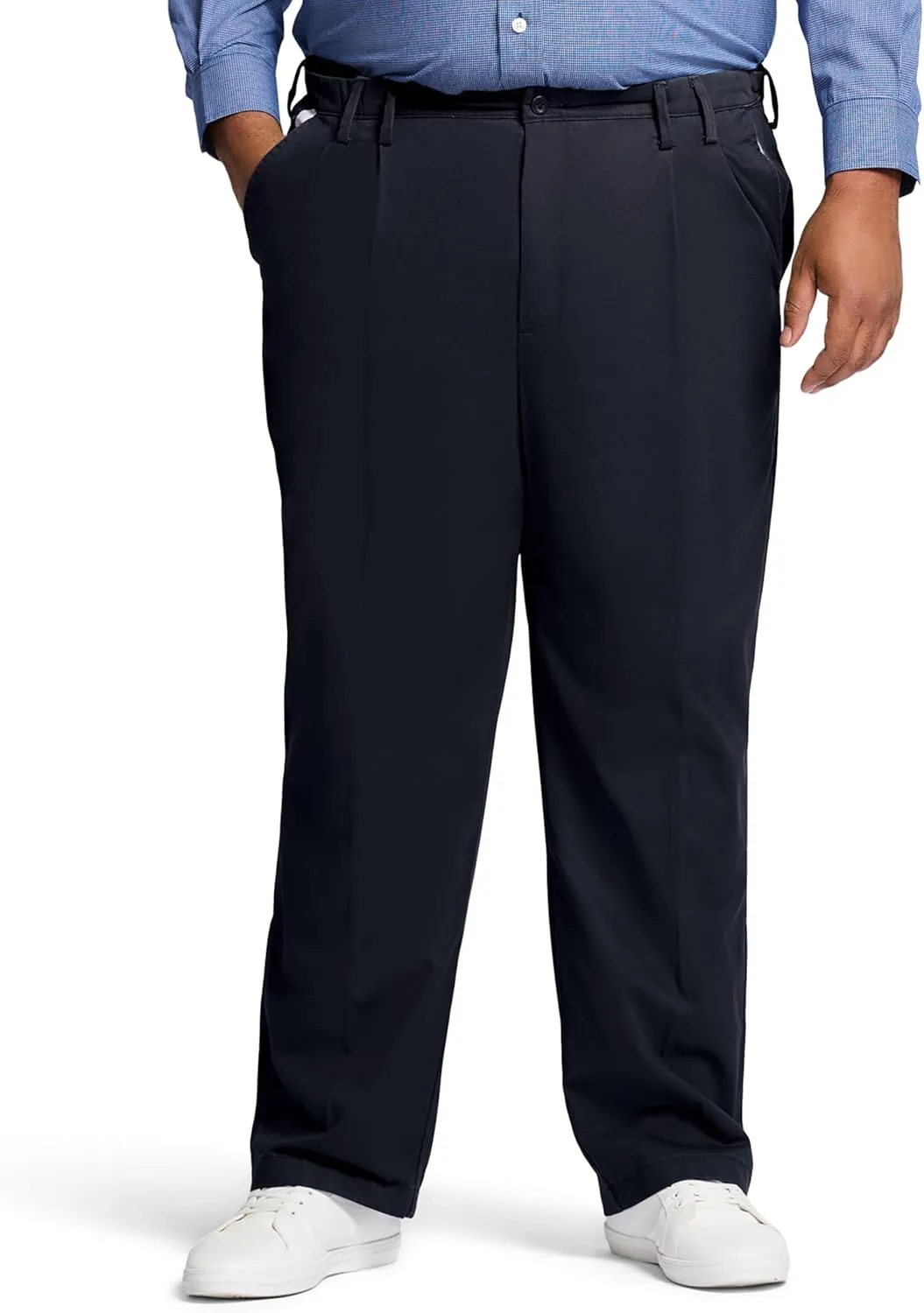 IZOD Men's Big-and-Tall American Chino Double-Pleated Pants