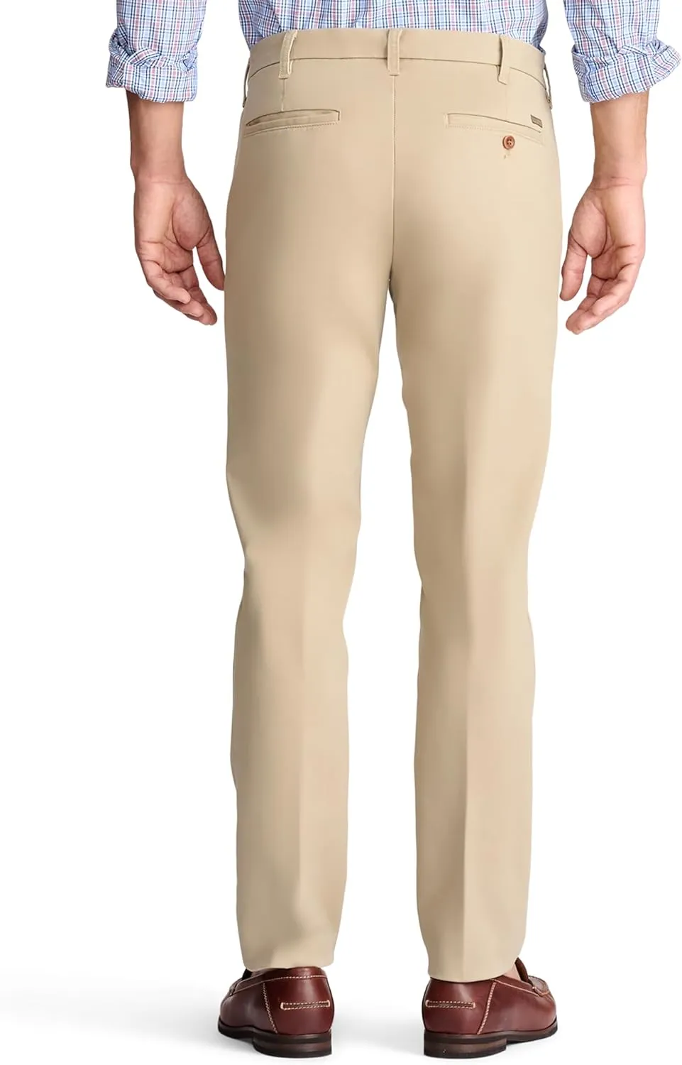 IZOD Men's Performance Stretch Slim Fit Flat Front Chino Pant