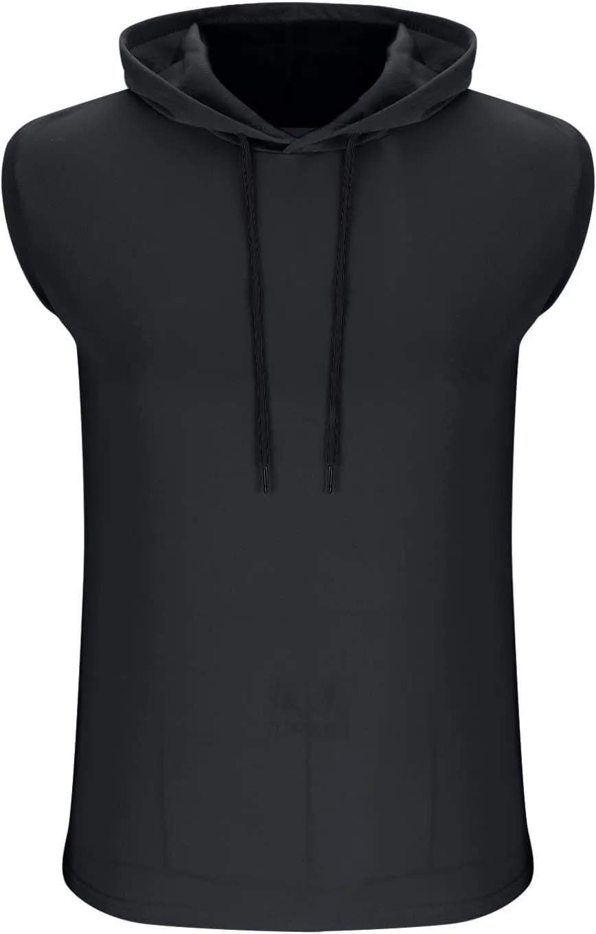 JOAU Women's Workout Hooded Tank Tops Casual Loose Fit Running Gym Sleeveless Hoodie Tee Shirts 2025 Summer Fashion