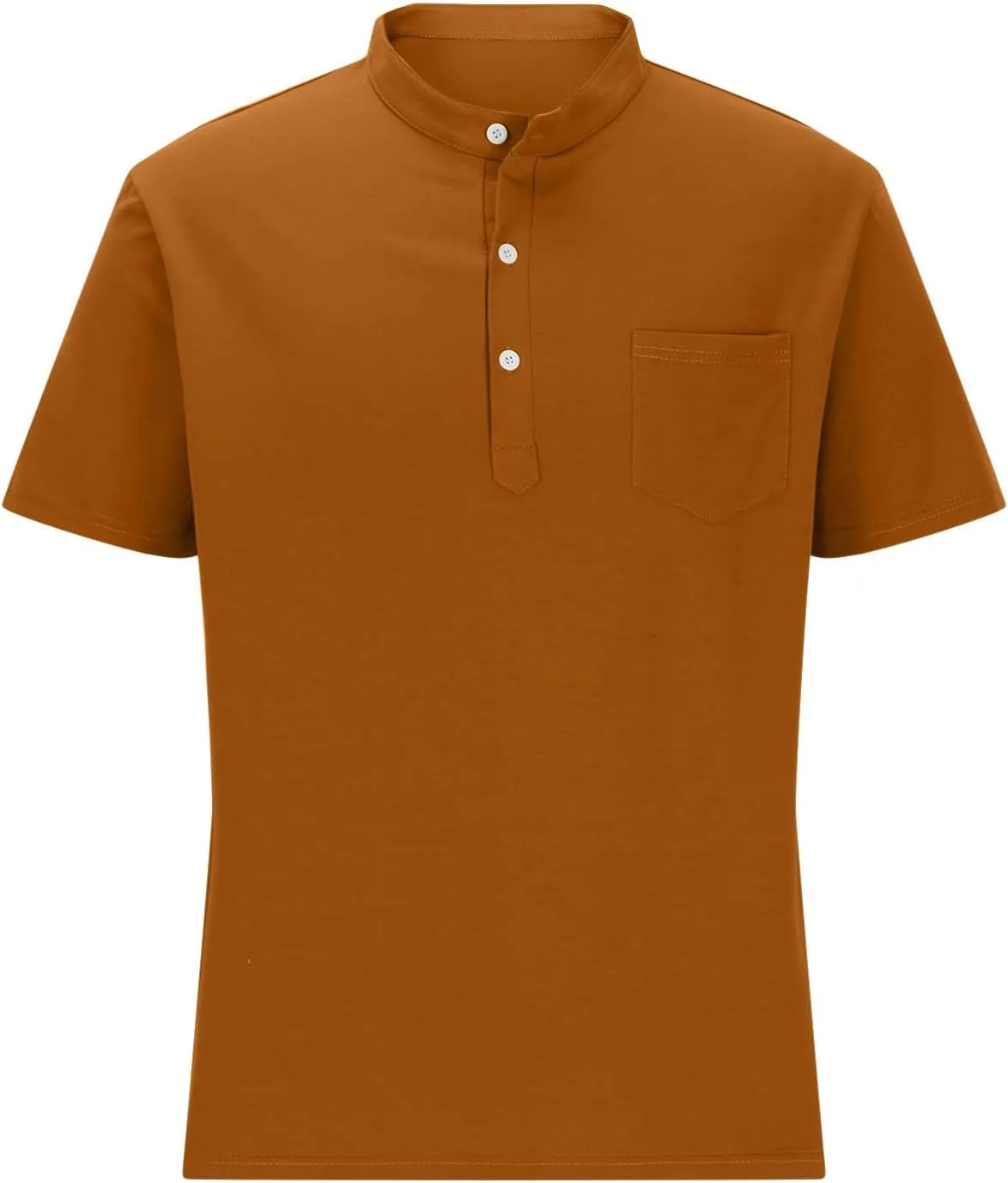 Lastesso Mens T-Shirts Athletic Sports Summer Workout Shirts Button Down Helney Shirts with Pockets Lightweight T-Shirts