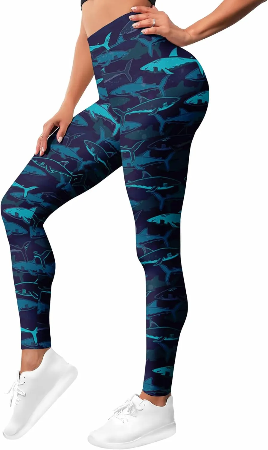 Leggings for Women Workout Funny Printed Gym Athletic Womens Yoga Pants High Waisted Activewear Legging Pants
