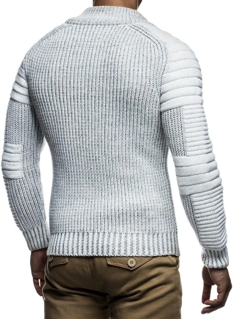 Leif Nelson Men's Zip Up Knitted Cardigan LN5175