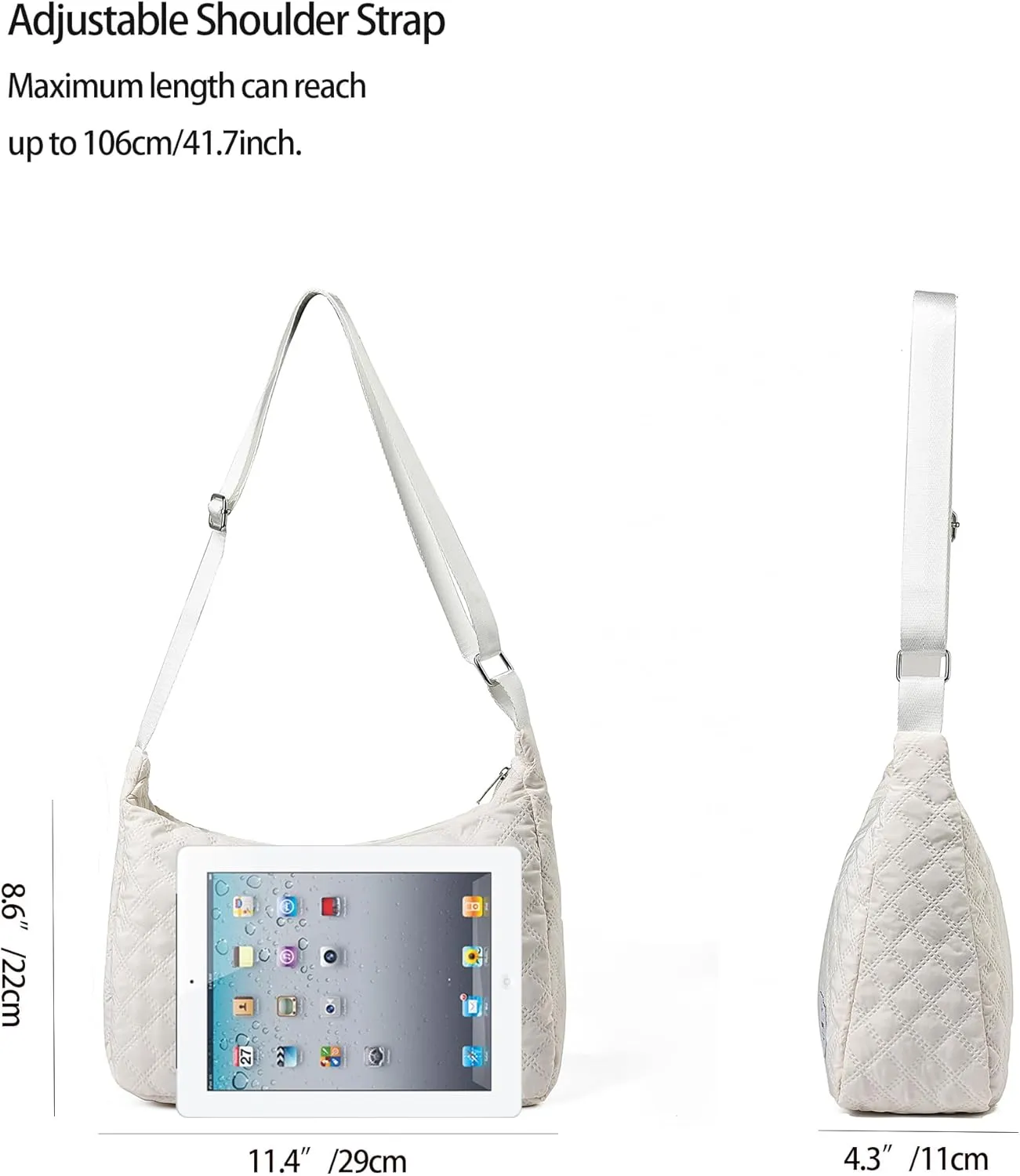 LEMEDE 30L Zip Grocery Bag - Wide Handheld to Reduce Shoulder Pressure,Personalized Minimalist Style Tote Bag,Gift for Women