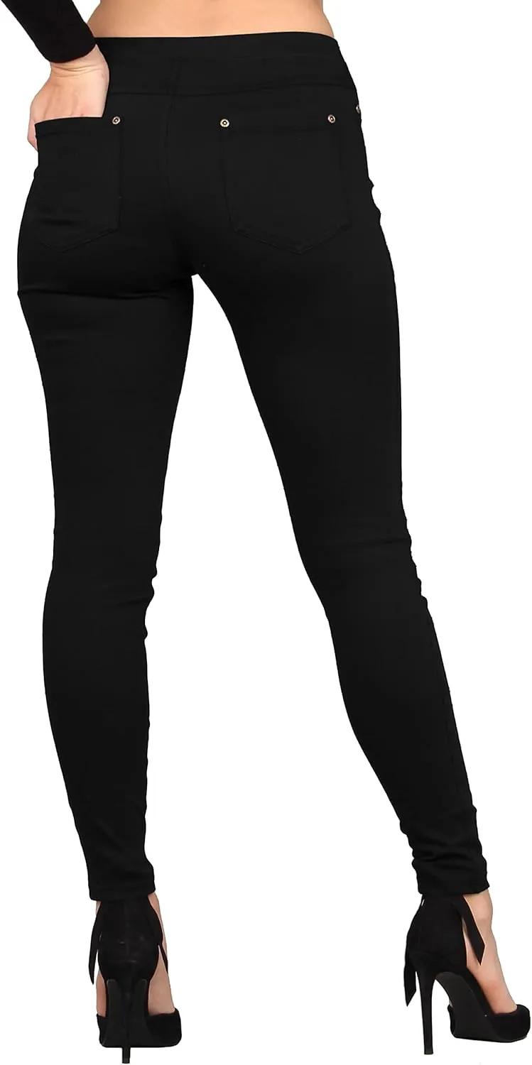 Lildy Women's Denim Jeggings, Stretchable Cotton Blend