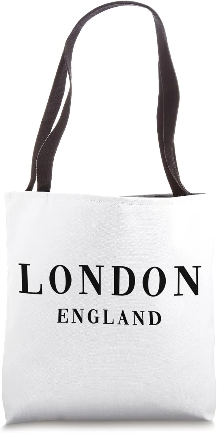 London England Fashion Chic Trendy Elegant Sleek Stylish Tote Bag