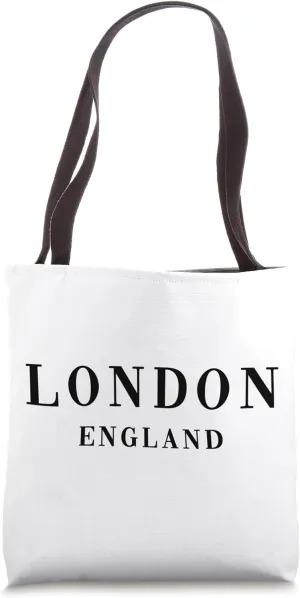 London England Fashion Chic Trendy Elegant Sleek Stylish Tote Bag