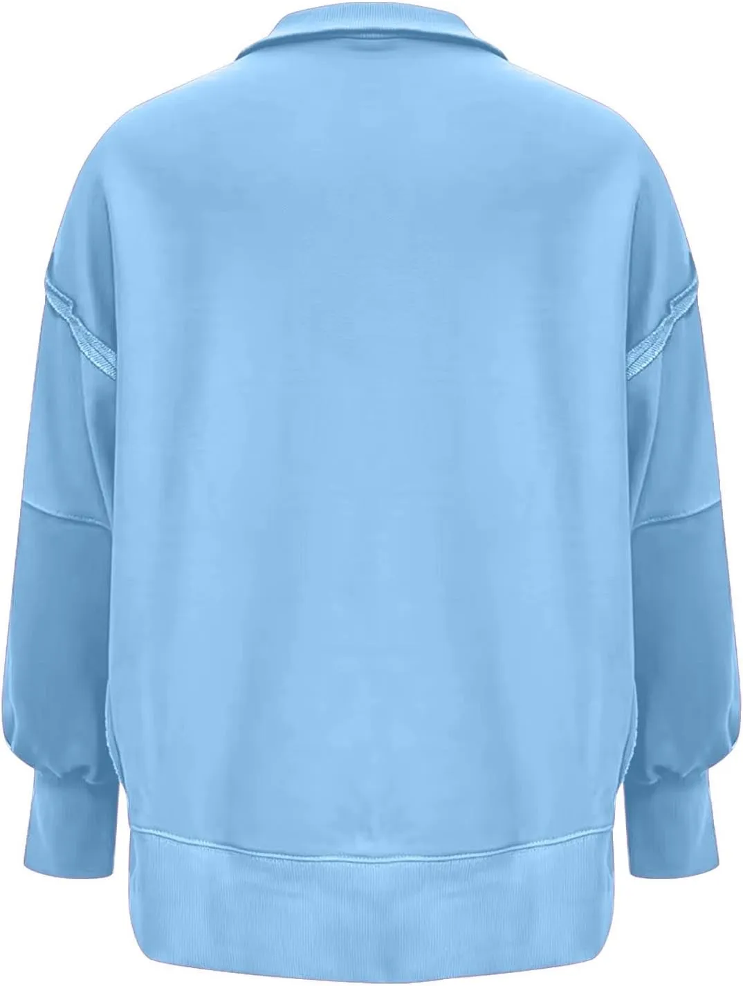 Long Sleeve for Women Dressy Casual Loose Fit Sweatshirts Solid Color V Neck Warm Lightweight Pullover Tops