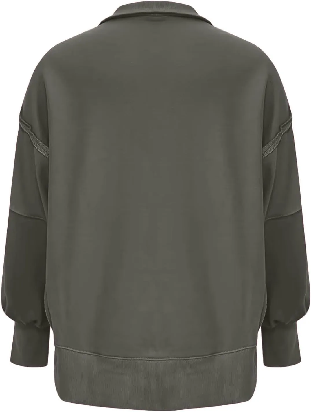 Long Sleeve for Women Dressy Casual Loose Fit Sweatshirts Solid Color V Neck Warm Lightweight Pullover Tops