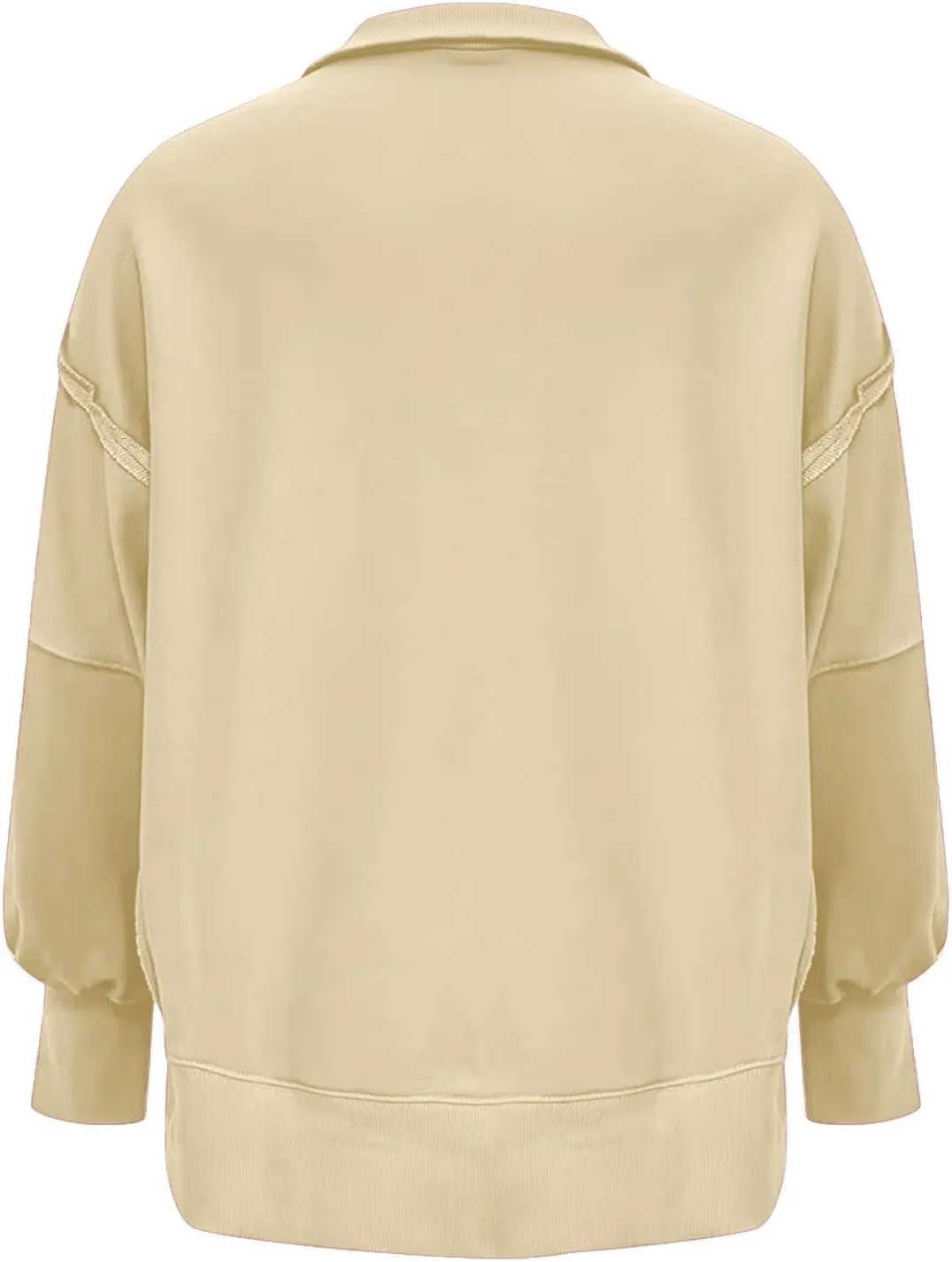 Long Sleeve for Women Dressy Casual Loose Fit Sweatshirts Solid Color V Neck Warm Lightweight Pullover Tops
