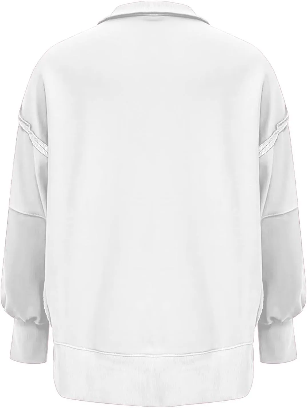 Long Sleeve for Women Dressy Casual Loose Fit Sweatshirts Solid Color V Neck Warm Lightweight Pullover Tops