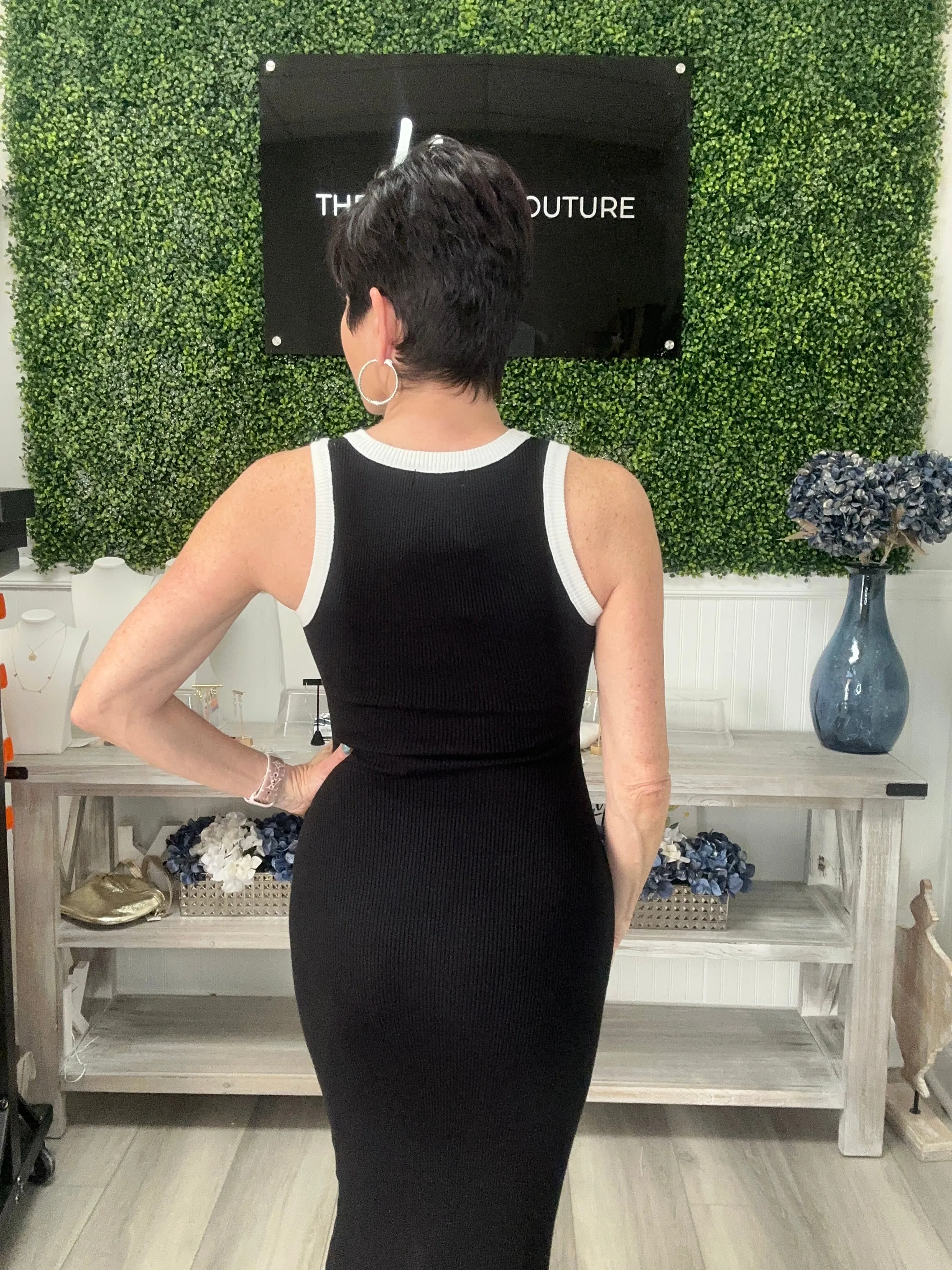 Maxi Tank w/ Contrast Trim Dress
