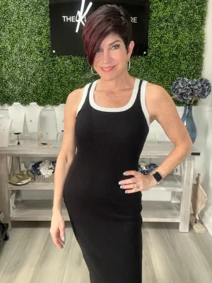Maxi Tank w/ Contrast Trim Dress
