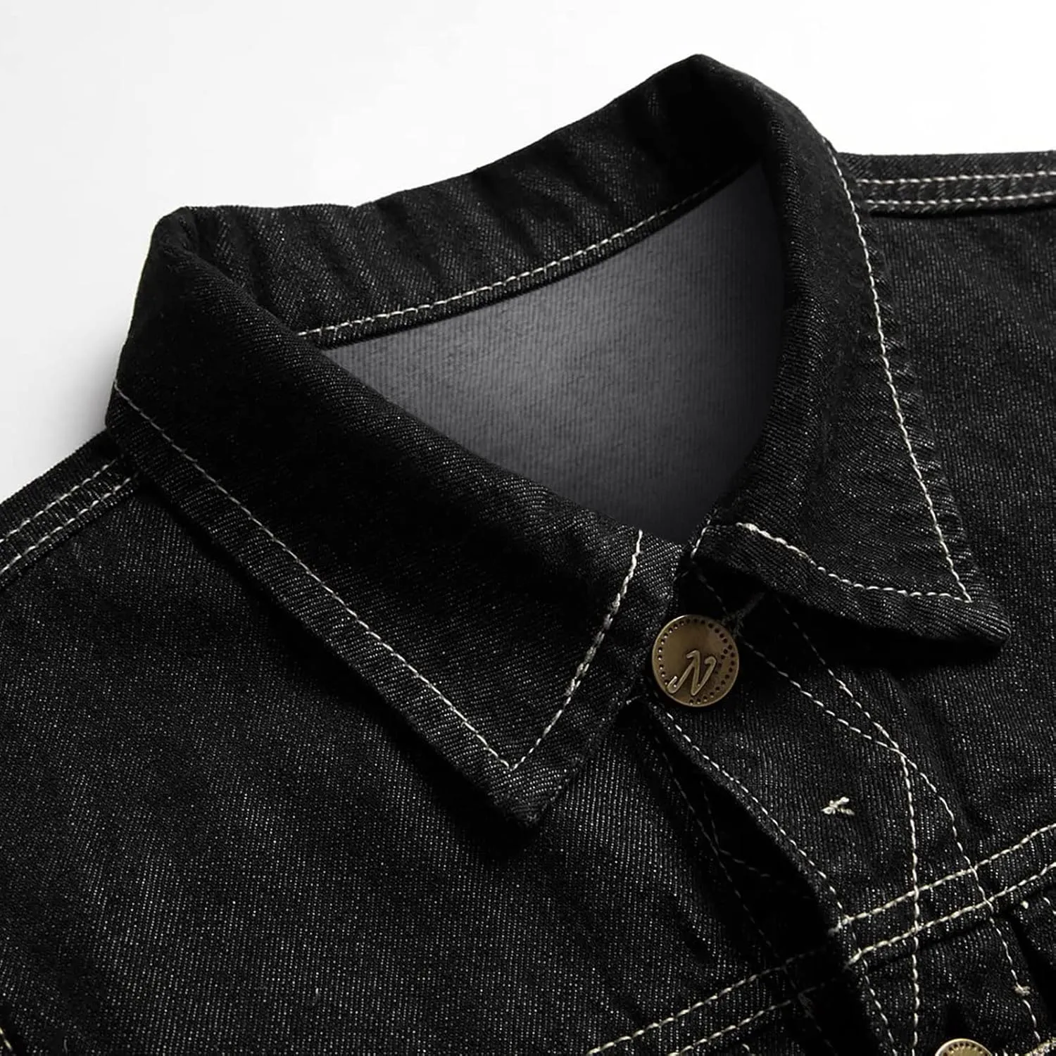 Mens Denim Vest Jakcet Tactical Outdoor Versatile Street Jackets Trend Stand Up Collar Ripped Casual Sleeveless Retro Jacket