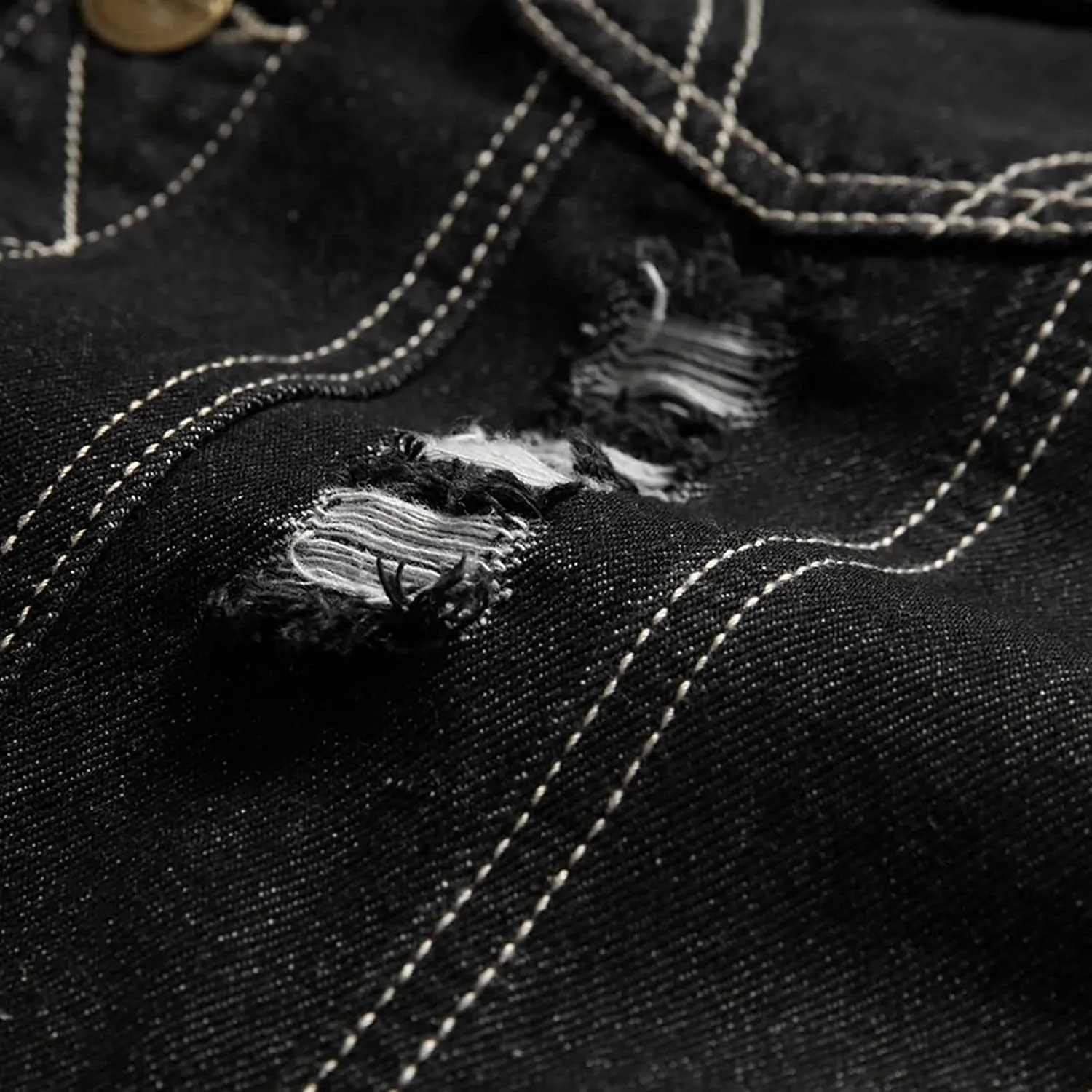 Mens Denim Vest Jakcet Tactical Outdoor Versatile Street Jackets Trend Stand Up Collar Ripped Casual Sleeveless Retro Jacket