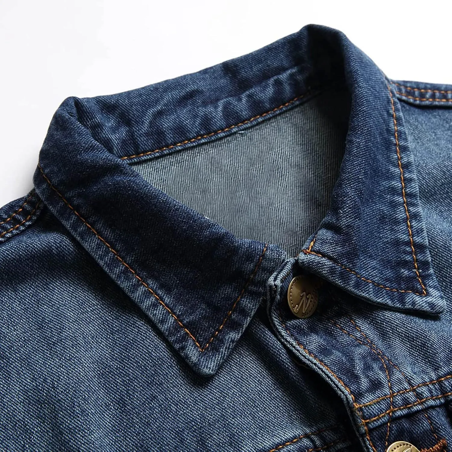 Mens Denim Vest Jakcet Tactical Outdoor Versatile Street Jackets Trend Stand Up Collar Ripped Casual Sleeveless Retro Jacket