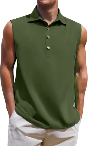 Mens Quick Dry Workout Tank Tops Relaxed Fit Muscle Gym Shirt Breathable Cool Running Athletic Tees