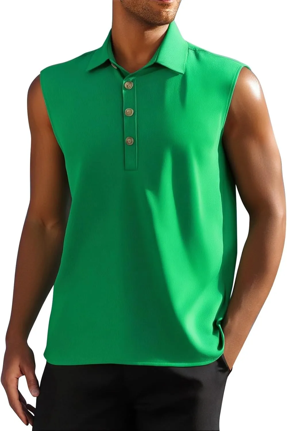 Mens Quick Dry Workout Tank Tops Relaxed Fit Muscle Gym Shirt Breathable Cool Running Athletic Tees