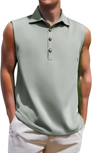 Mens Quick Dry Workout Tank Tops Relaxed Fit Muscle Gym Shirt Breathable Cool Running Athletic Tees