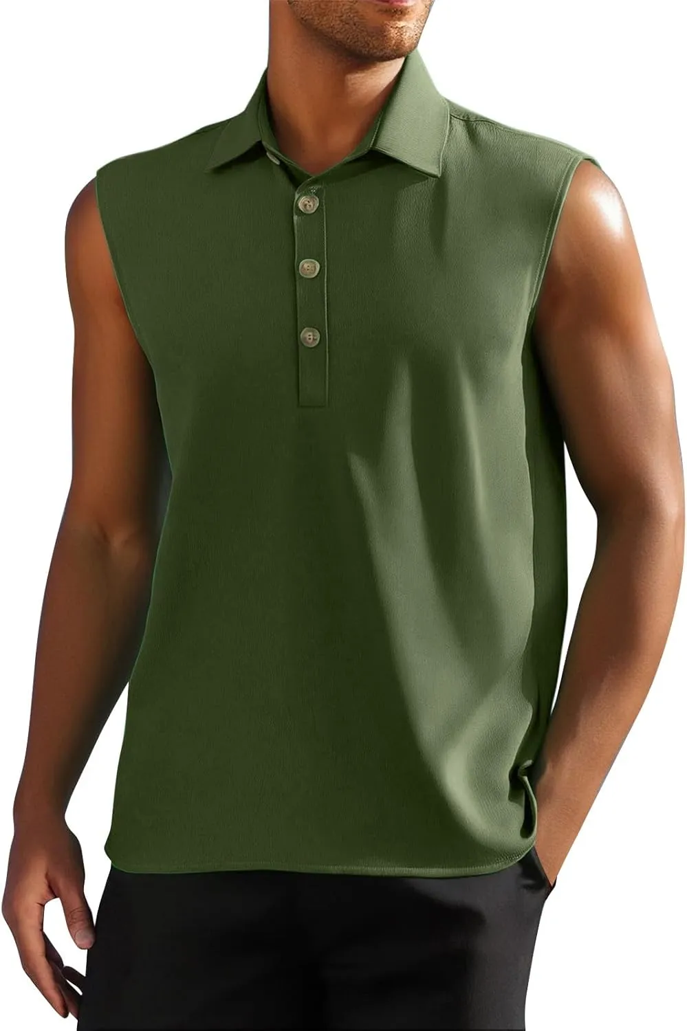 Mens Quick Dry Workout Tank Tops Relaxed Fit Muscle Gym Shirt Breathable Cool Running Athletic Tees