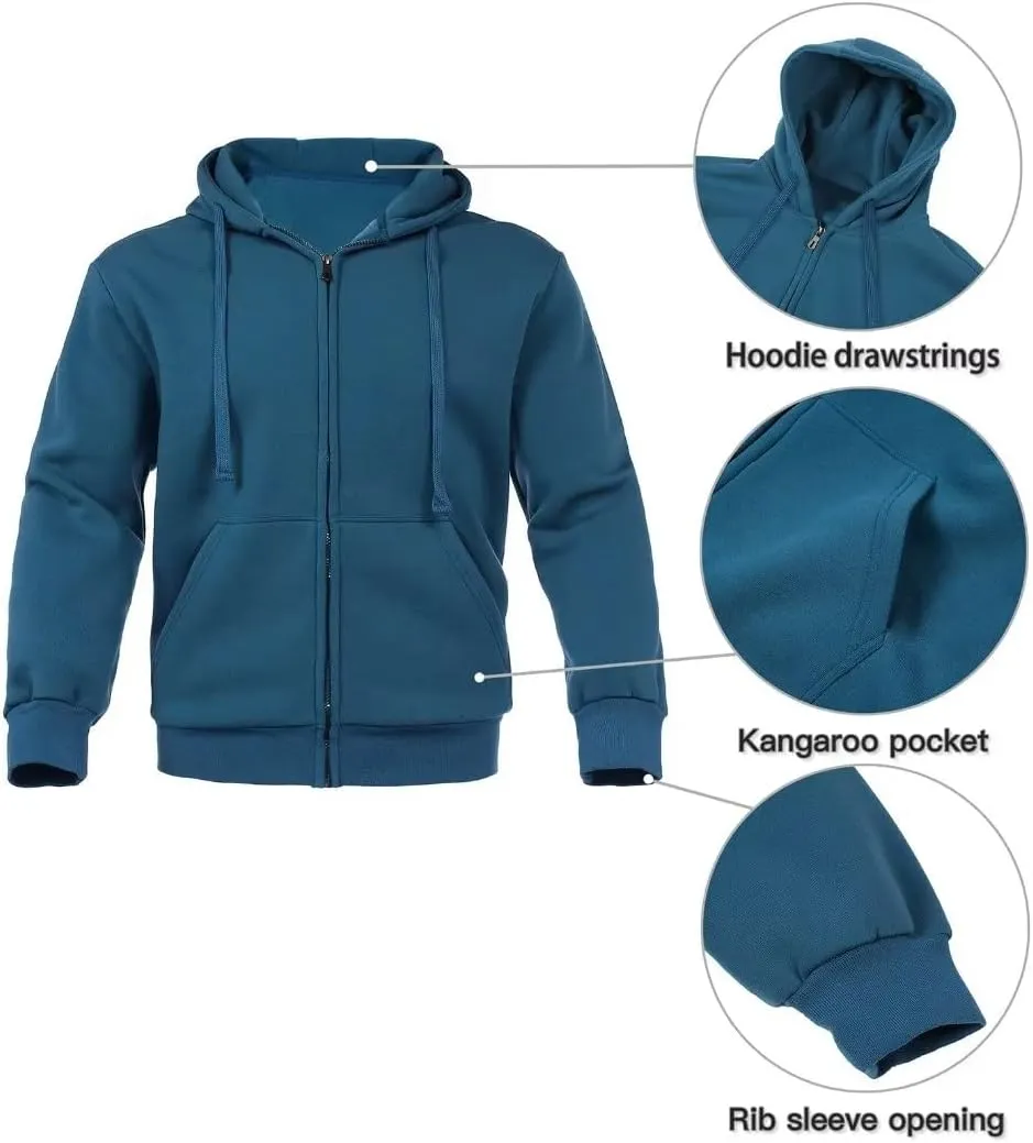 Men's Tracksuit Sets Outfit Activewear Full Zip Fleece Hoodie Jacket Cargo Sweatpant 2 Piece Casual Sweatsuit
