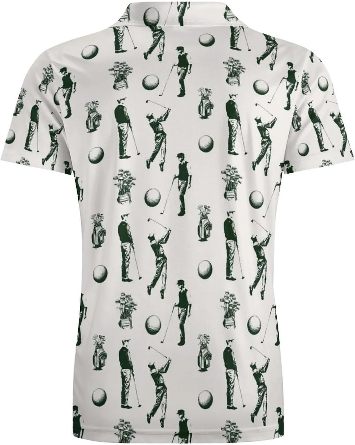 Men's Vintage Golf Sport Polo Shirts Short Sleeve Cool Golf Shirt Quick-Dry Activewear Polos