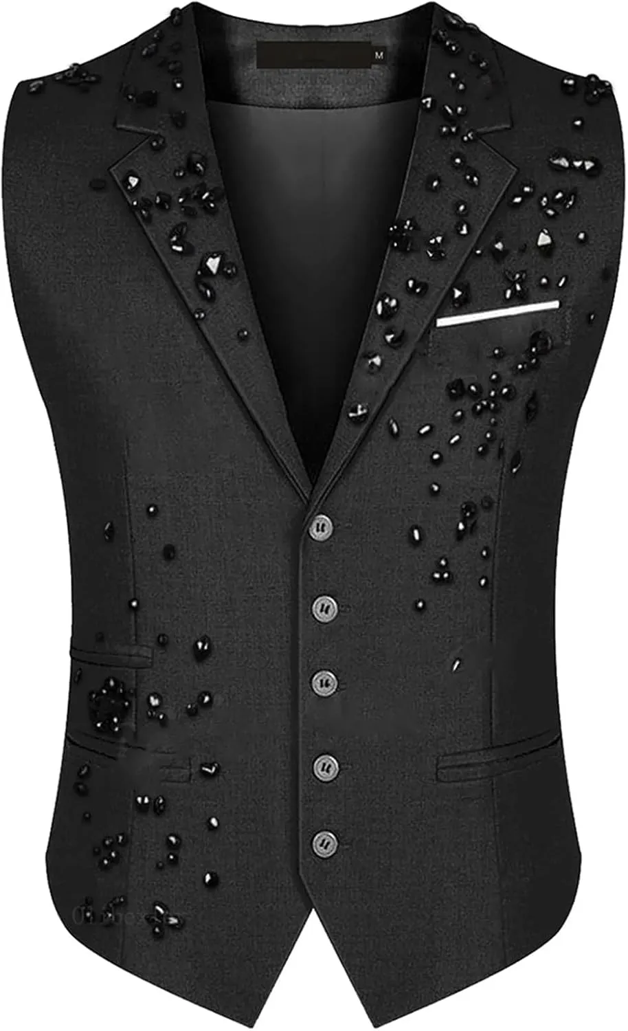 Mnjyihy Men Suit Vest Solid Casual Business Blazer Vests Lightweight Waistcoat Slim Fit Vest For Suit Or Tuxedo