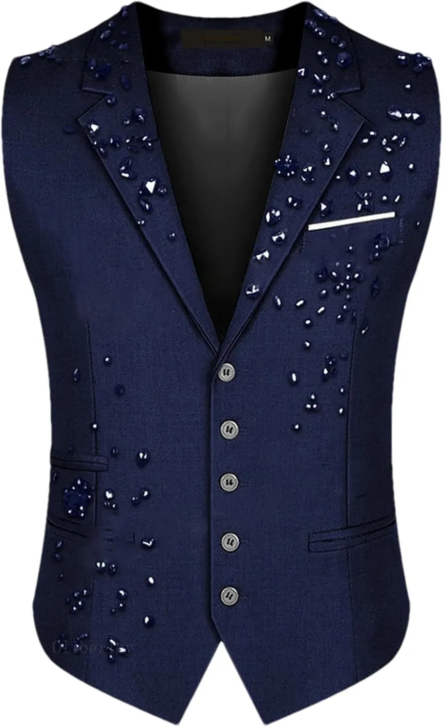 Mnjyihy Men Suit Vest Solid Casual Business Blazer Vests Lightweight Waistcoat Slim Fit Vest For Suit Or Tuxedo