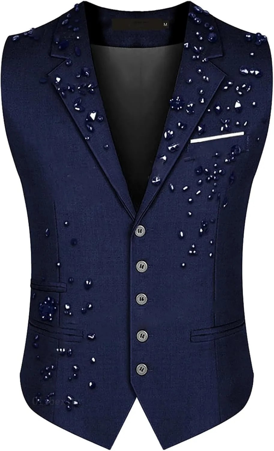 Mnjyihy Men Suit Vest Solid Casual Business Blazer Vests Lightweight Waistcoat Slim Fit Vest For Suit Or Tuxedo