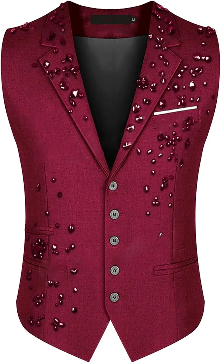 Mnjyihy Men Suit Vest Solid Casual Business Blazer Vests Lightweight Waistcoat Slim Fit Vest For Suit Or Tuxedo