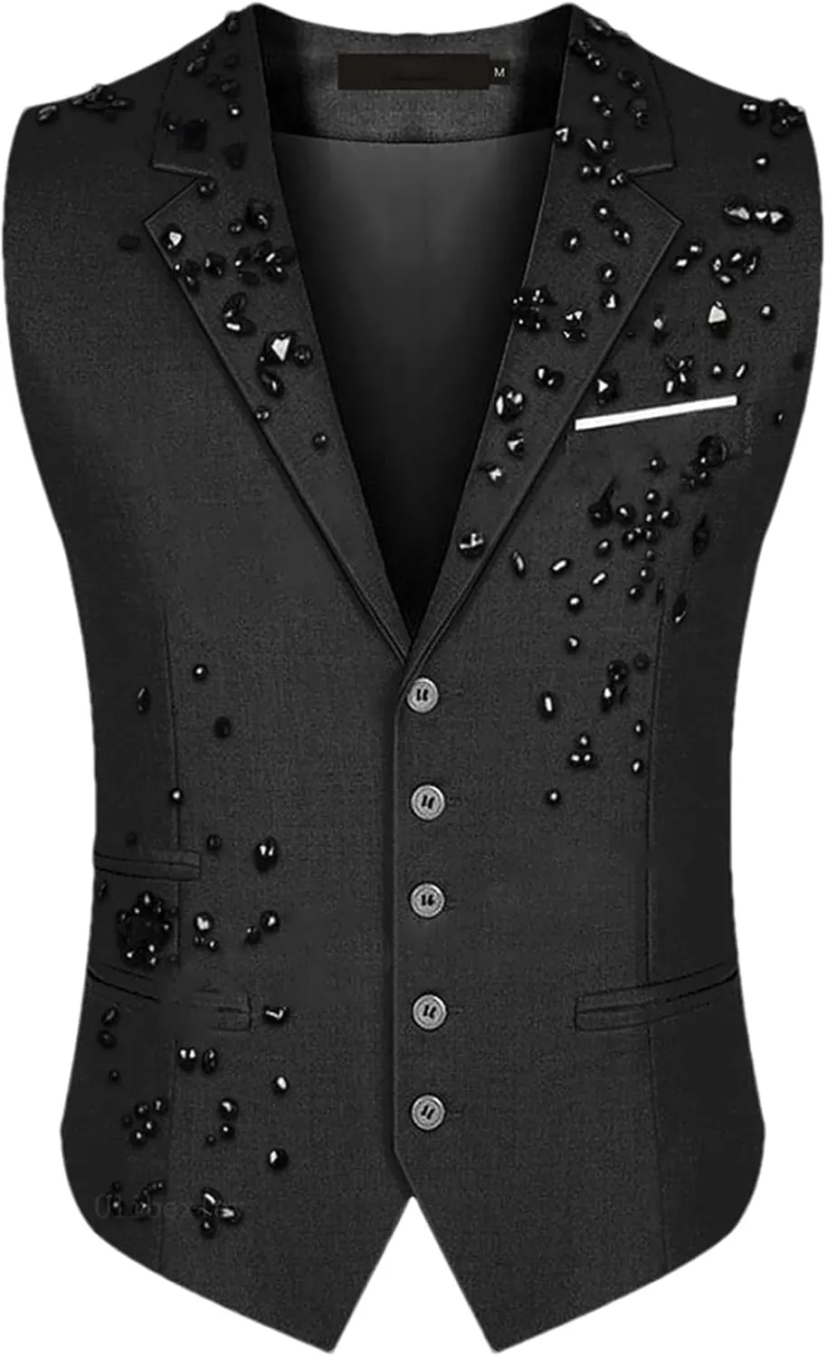 Mnjyihy Men Suit Vest Solid Casual Business Blazer Vests Lightweight Waistcoat Slim Fit Vest For Suit Or Tuxedo