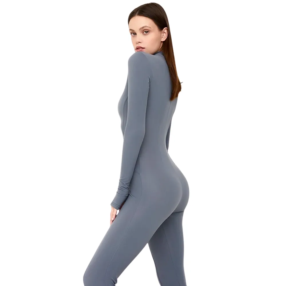 Mode Dragkedja Sportiga Rompers