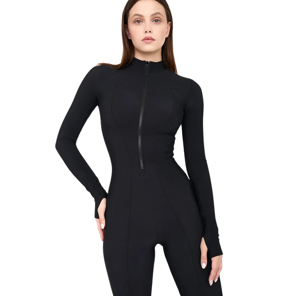 Mode Dragkedja Sportiga Rompers