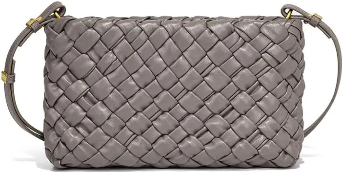 Molodo Woven Purses for Women Handmade Elegant Shoulder Bag Square Crossbody Bag 2024