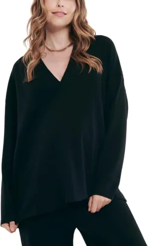 Motherhood Maternity Women's Long Sleeve V-Neck Scuba Pullover Nursing Hoodie