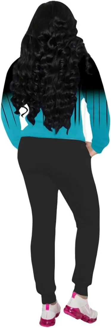 Nimsruc Two Piece Outfits For Women Jogging Suits Casual Jogger Tracksuit Long Sleeve Hoodie Sweatsuit Pants Sets