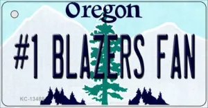 Number 1 Blazers Fan Novelty Metal Key Chain KC-13488