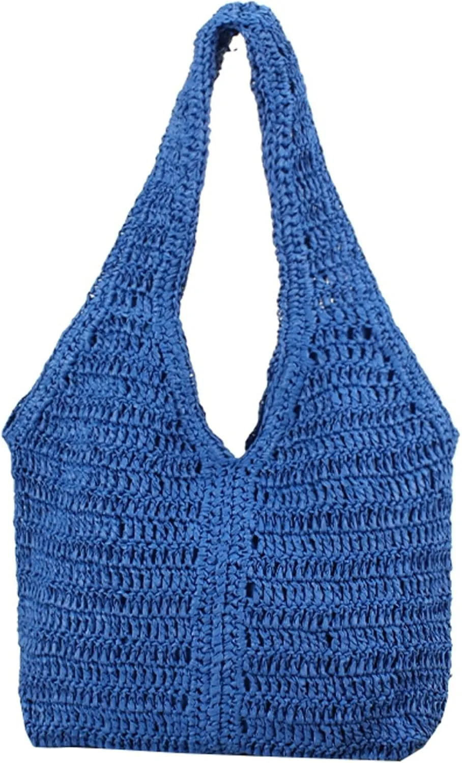 Obosoyo Summer Straw Tote Bag Women Paper Rope Weave Beach Vacation Shoulder Bag
