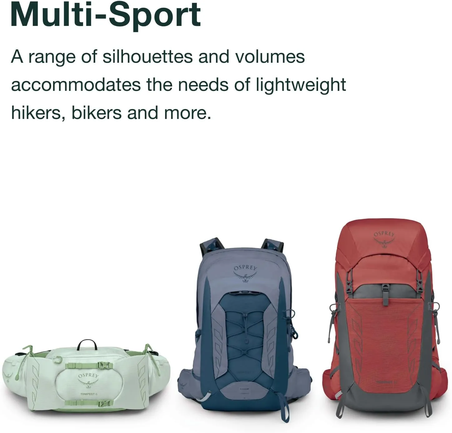 Osprey Tempest 33L Women's Lightweight Hiking Backpack with Hipbelt, Anchor Blue/Atlas