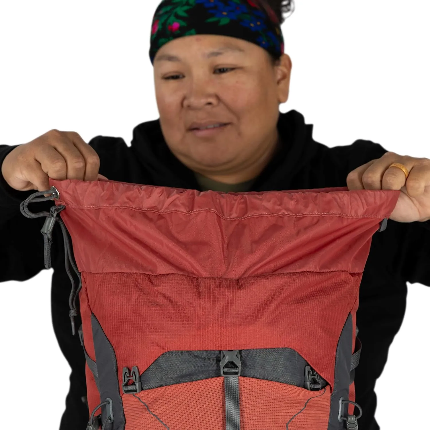 Osprey Tempest 33L Women's Lightweight Hiking Backpack with Hipbelt, Red Pampas/Coal Grey, Extended Fit