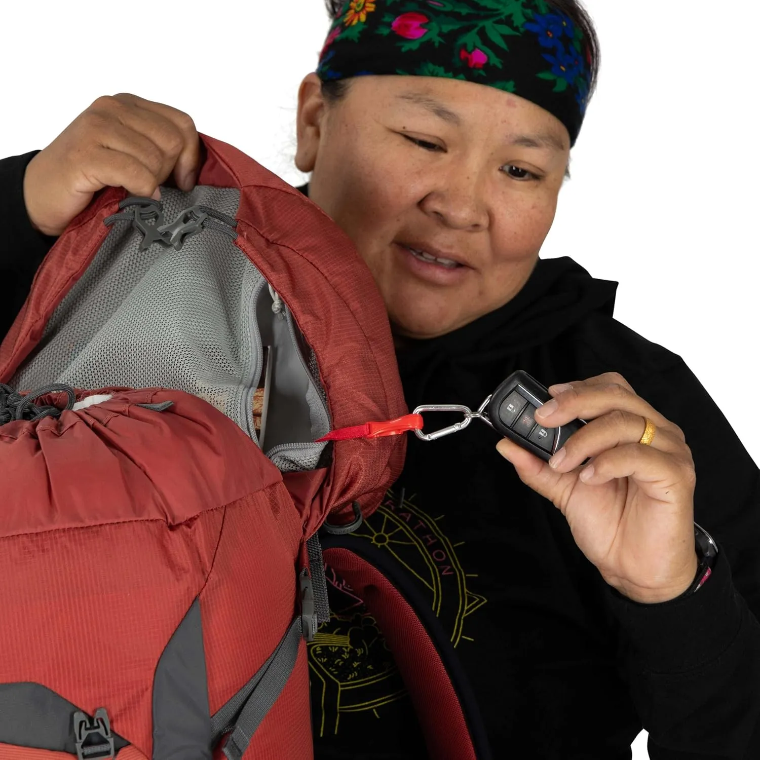 Osprey Tempest 33L Women's Lightweight Hiking Backpack with Hipbelt, Red Pampas/Coal Grey, Extended Fit