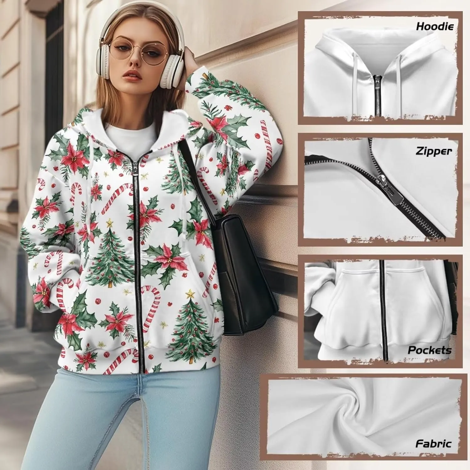 Oversized Hoodies Women Hooded Hoodie with Pockets Zipper Sweatshirt Sweater Fall Activewear for Lady Workout