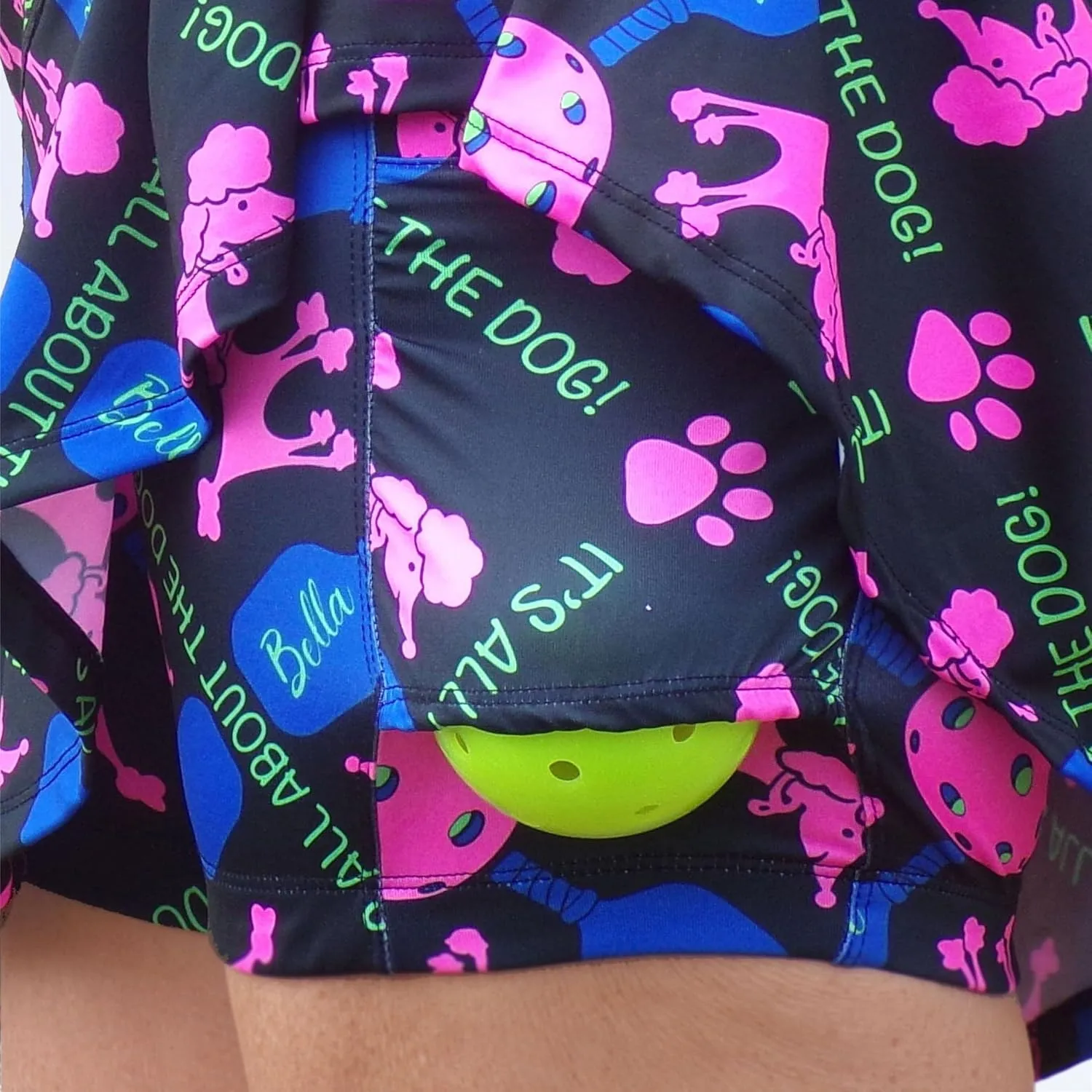 Pickleball Skirt, Pickleball Women's Skort, Skirts with Attached Shorts, Drop Pleat Skirt, Pickles Pattern