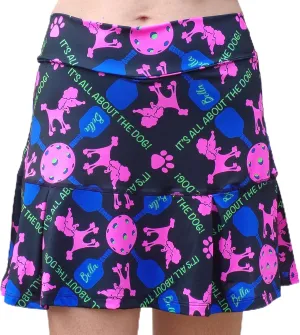 Pickleball Skirt, Pickleball Women's Skort, Skirts with Attached Shorts, Drop Pleat Skirt, Pickles Pattern