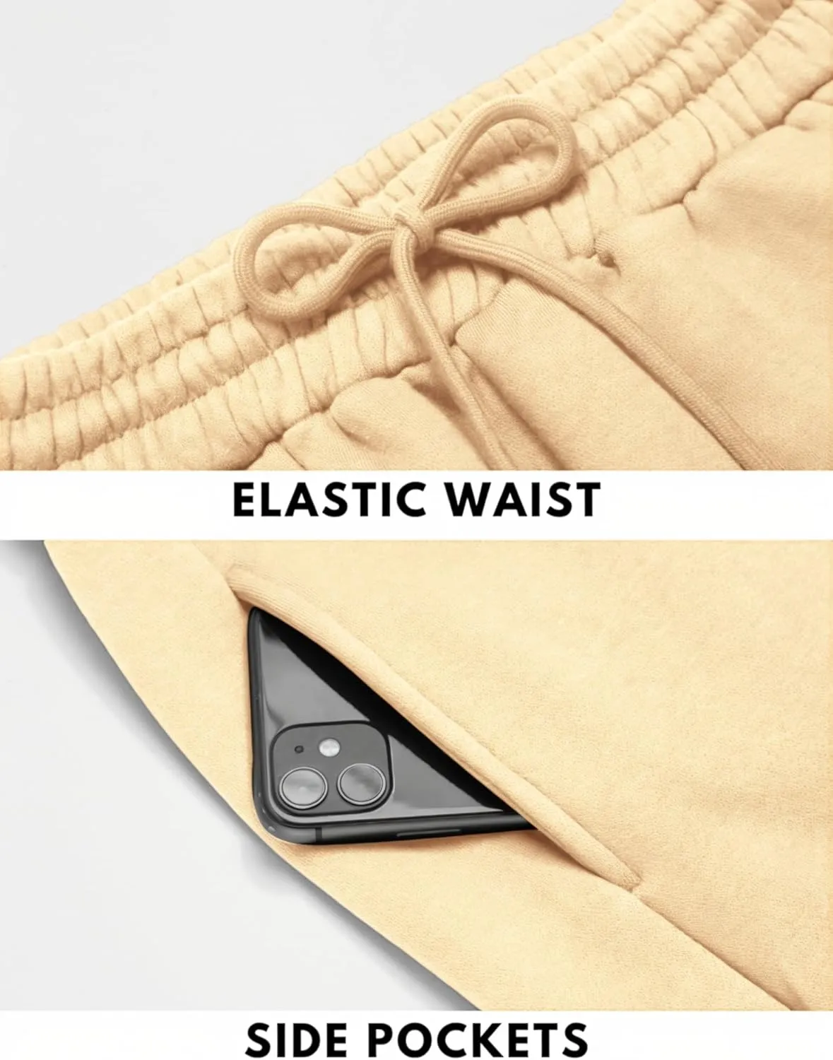 PINSPARK Women's Fleece Lined Sweatpants Winter Joggers Athletic Pants Casual Thick Warm Trousers Pockets