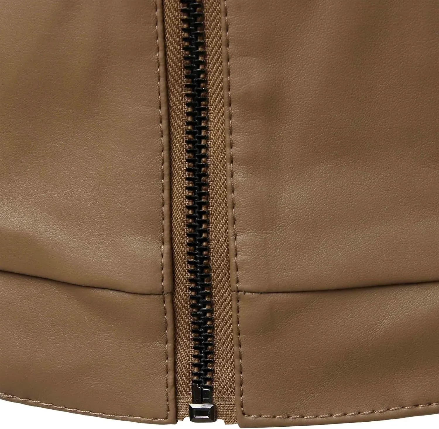 Pu Leather Men's Jacket Autumn Slim Stand Collar Motor Coat Fashion Zipper Leather Jacket